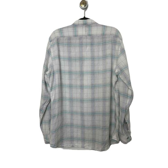 Banana Republic Shirt Mens Size Large White Button-Up 100% Linen Long Sleeve - Picture 7 of 7